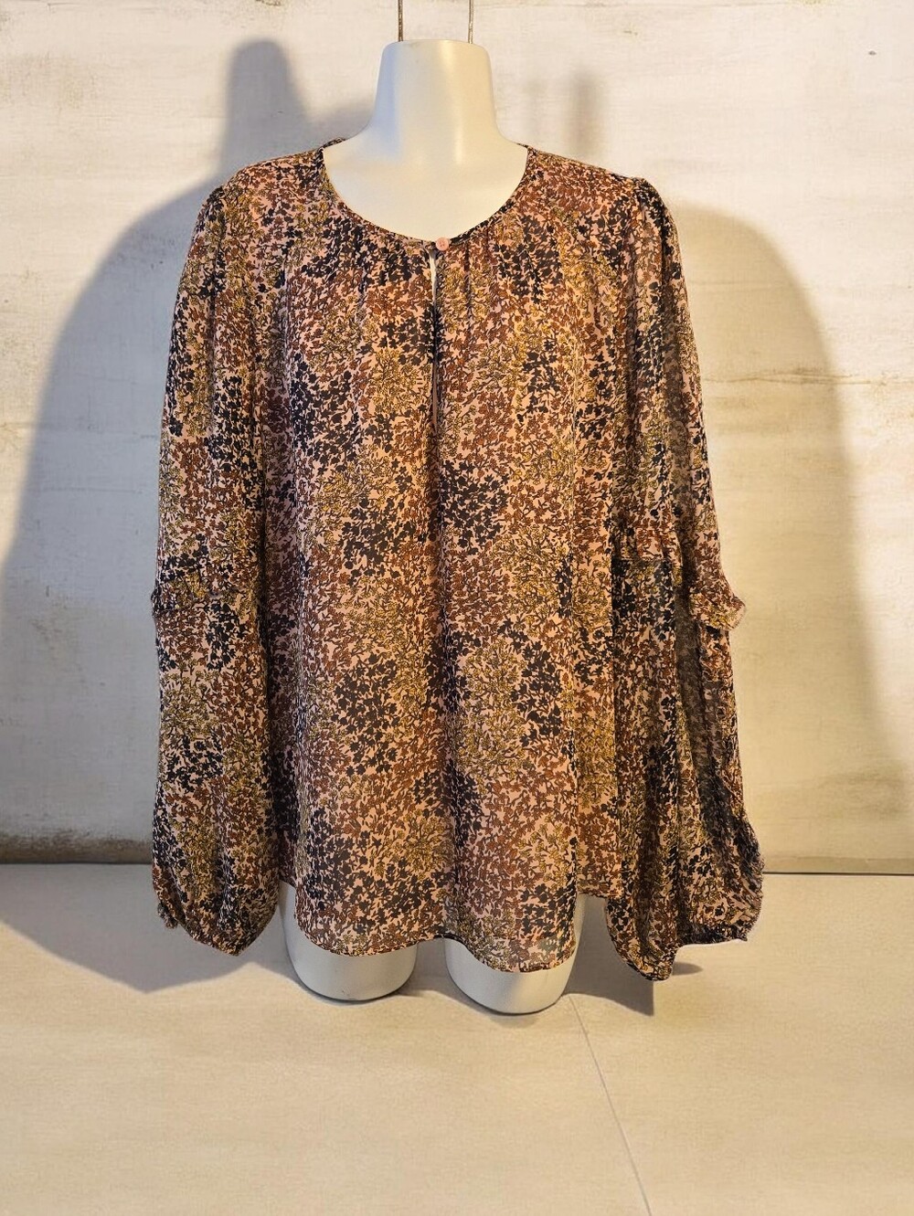 Joie Bayila Baie Floral Silk Blouse Size L NWT